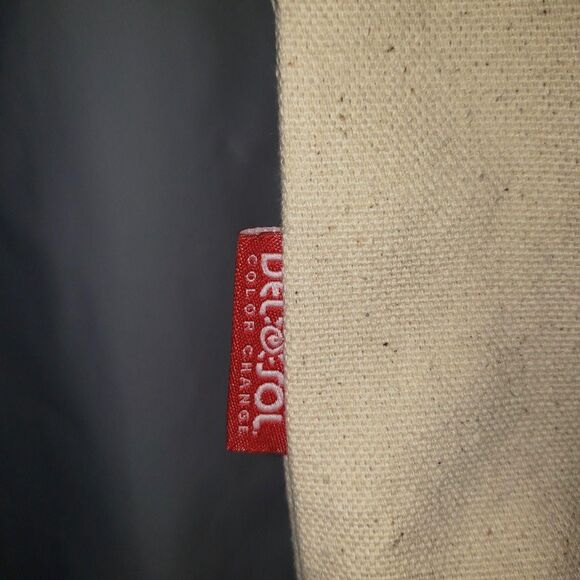 Del Sol Tote Bag One Size Natural Canvas Color Change Cozumel Parrot Palm - Picture 4 of 8